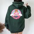 メルちゃん くまさんカーでlet's Go Drive 〜Under The Rainbow〜【片面プリント】 レディース オーバーサイズ パーカー バックプリント Navy Blue