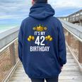 It's My 42歳の誕生日パーティー 42歳の誕生日 男性 女性 レディース オーバーサイズ パーカー バックプリント Forest