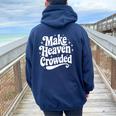 Make Heaven Crowded Christian Girl レトロ 宗教的 イエス レディース オーバーサイズ パーカー バックプリント Forest