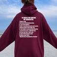 10 Rules Dating My Daughter 過保護 お父さん 保護 レディース オーバーサイズ パーカー バックプリント Maroon