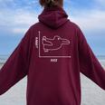 Duck Rabbit Graph 楽しい数学教師 イースターtシャツ レディース オーバーサイズ パーカー バックプリント Maroon