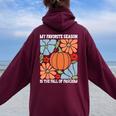My Favoriteeason Is The Fall Of Fascismign Anti Fascism レディース オーバーサイズ パーカー バックプリント Maroon