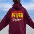 スペイン 女性 フラメンコ スペイン闘牛 男性 レディース オーバーサイズ パーカー バックプリント Maroon