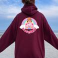 メルちゃん くまさんカーでlet's Go Drive 〜Under The Rainbow〜【片面プリント】 レディース オーバーサイズ パーカー バックプリント Maroon