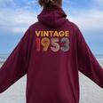 ヴィンテージ 1953 73歳の誕生日プレゼント 男性 女性 73歳 レディース オーバーサイズ パーカー バックプリント Maroon