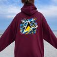 男性と女性の愛国心が強いセントルシア国旗の服セントルシア レディース オーバーサイズ パーカー バックプリント Maroon