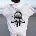 Dog Dad Mompace 宇宙飛行士ゴールデンドゥードル レディース オーバーサイズ パーカー バックプリント White