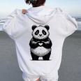 I Love Pandas 面白い、パンダが大好き レディース オーバーサイズ パーカー バックプリント White