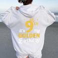 It's My 9Th Golden Birthday Happy 9歳から男の子、女の子へ レディース オーバーサイズ パーカー バックプリント White