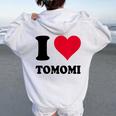 I Love Tomomi レディース オーバーサイズ パーカー バックプリント White