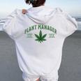 Plant Manager ウィードリーフ カンナビスポット マリファナ Usa レディース オーバーサイズ パーカー バックプリント White