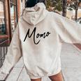 Beautiful Handwritten Font Momo Calligraphy レディース オーバーサイズ パーカー バックプリント Sand