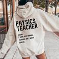Physics Teacher Definition シャツ 学校初日 レディース オーバーサイズ パーカー バックプリント Sand