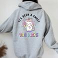 It's Been Aweet 100 Days Ofchool コスチューム ガールズ ユニコーン レディース オーバーサイズ パーカー バックプリント Sport Grey