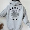 Mamma Mia Best Mum Ever スパゲッティ イタリアンヌードルラブ レディース オーバーサイズ パーカー バックプリント Sport Grey