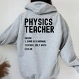 Physics Teacher Definition シャツ 学校初日 レディース オーバーサイズ パーカー バックプリント Sport Grey