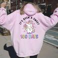 It's Been Aweet 100 Days Ofchool コスチューム ガールズ ユニコーン レディース オーバーサイズ パーカー バックプリント Light Pink