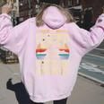 The Legend Has Retired 2026 面白い引用 レディース オーバーサイズ パーカー バックプリント Light Pink
