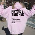 Physics Teacher Definition シャツ 学校初日 レディース オーバーサイズ パーカー バックプリント Light Pink