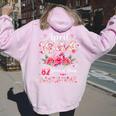 オンバック 82歳 1944年4月 花柄 82歳の誕生日 レディース オーバーサイズ パーカー バックプリント Light Pink
