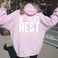 メンズ 世界一のおばあちゃん ドライ レディース オーバーサイズ パーカー バックプリント Light Pink