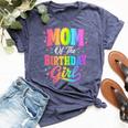 Mom Of The Birthday Girl Matching Family Party Bella Canvas T-shirt Heather Navy