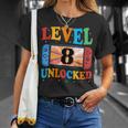 Awesome Level 8 Unlocked 8Th Birthday Boy Girlideo Gamer Tシャツ 彼女への贈り物