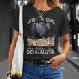 Chnauzer Regala A Una Chica Que Amauchnauzer In Mangas Camiseta unisex Regalos para ella