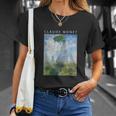 Claude Monet Lustiges Kunstonnenschirm Impressionismus Gemälde Herren Damen Lustige Kleidung Kunst Geschenk Ölgemälde T-Shirt Geschenke für Sie