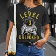 Cumpleaños 13 Años Nivel 13 Aniversario Desbloqueado 13 Boda Camiseta unisex Regalos para ella