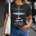 Diagrama Del Avión De Combate Japonés A6m Zero Ww2 In Mangas Camiseta unisex Regalos para ella