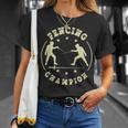 Esgrima Camisa Deable Espada Diseño Deportivo Para Esgrima Camiseta unisex Regalos para ella