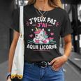 Humour Licorne Piscineacances J’Peux Pas J’Ai Aqua Licorne T-Shirt Cadeaux pour elle