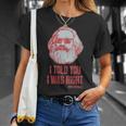 Karl Marx Marxismo Comunismoocialismo Filosofía Cuello Camiseta unisex Regalos para ella