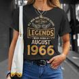 Les Légendes D'anniversaireont Nées En Août 1966 T-Shirt Cadeaux pour elle