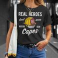 Loserdaderos Héroes No Usan Capas De Bombero Cuello Camiseta unisex Regalos para ella
