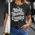 Make Heaven Crowded Christian Girl レトロ 宗教的 イエス Tシャツ 彼女への贈り物