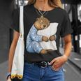 Marmota Durmiendo En Lindos Pijamas Dormir Camiseta unisex Regalos para ella