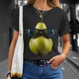 Pera Fresca Con Gafas Deol Fruta Divertida Camiseta unisex Regalos para ella