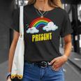 Present Cute arcastic Retrointage Rainbow Tシャツ 彼女への贈り物