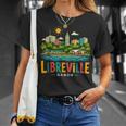 Souvenir Deoyage Libreville Gabon Dessiné À La Main T-Shirt Cadeaux pour elle