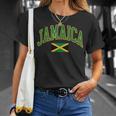 Texteintage De La Jamaïquearsity Et Drapeau Jamaïcain T-Shirt Cadeaux pour elle