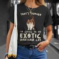 That's Enough I'm Going Mom & Dad エキゾチックショートヘアキャット Tシャツ 彼女への贈り物