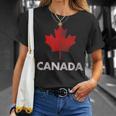 Vintage Retro Canadian Maple Leaf Camisa Canada Bandera Camiseta unisex Regalos para ella
