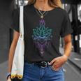 蓮の花 禅 マンダラ 平和 ヨガ Tシャツ 彼女への贈り物
