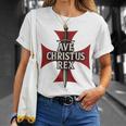 Ave Christus Rex Croix Templière T-Shirt Cadeaux pour elle