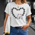 Cœuramoyède Drôle Propriétaire Deamoyède Amoureux Des Chiens T-Shirt Cadeaux pour elle