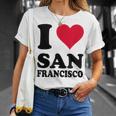 Corazón Diseño I Lovean Francisco Camiseta unisex Regalos para ella