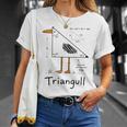 Triangull Triangle Seagull Bird Pun Math Teacher T-Shirt Gifts for Her