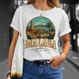 Vintage Málaga Españaiajeouvenir Monumento Regalo Camiseta unisex Regalos para ella